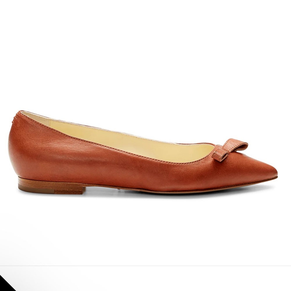 Sarah Flint Natalie Flat in Saddle Vachetta, Size 37.5